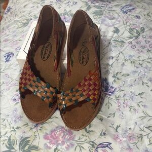 Colorful Woven Leather Sandals